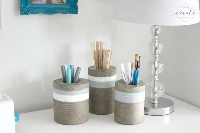DIY Concrete Vases [from tin cans]